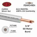 Kupferrohr Cupex Silver Gel Alu-Mantel 100% UV-beständig  3/8"" x 1,0 mm, 7 mm Iso., 50m Rolle